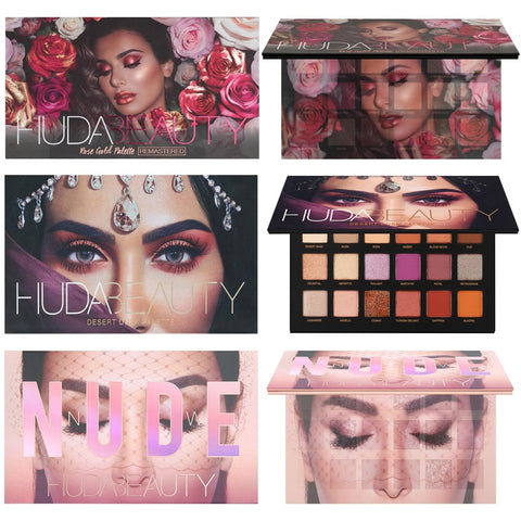 Hudas Beauty Palette Eyeshadow 18 Colors Rose Palette Matte Eyeshadow Glitter Palette Make Up Set Beauty Matte Hudas Beauty Set