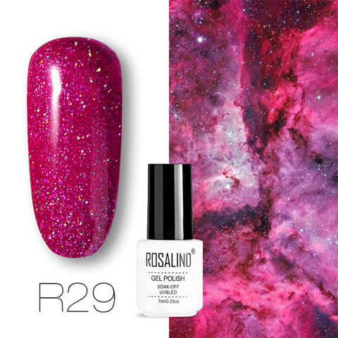 ROSALIND Nail Gel Polish Set For Nails Manicure Semi Permanent Hybrid Base Top Base Coat Dazzling Glitter Gel Varnish Lacquer