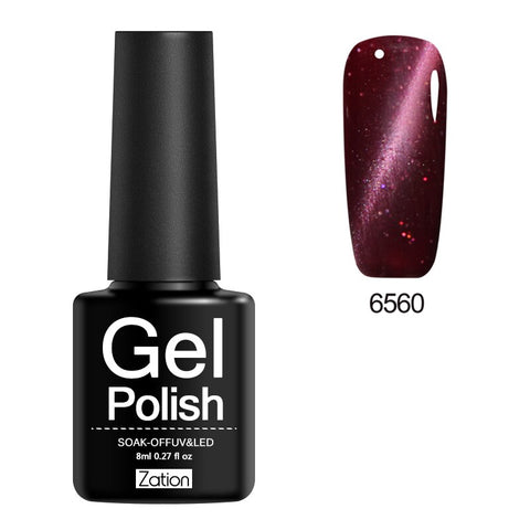 Zation Cat Eye Nail Gel Polish Shining Colorful Glue Nail Art Semi Permanent Magnetic Enamel Gel Nail Lacquer Varnish