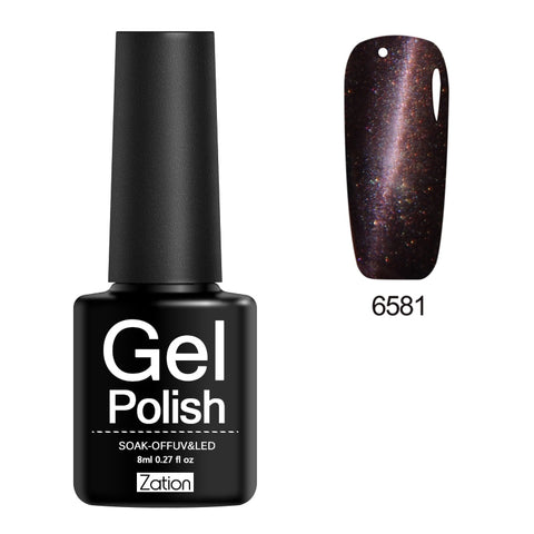 Zation Cat Eye Nail Gel Polish Shining Colorful Glue Nail Art Semi Permanent Magnetic Enamel Gel Nail Lacquer Varnish
