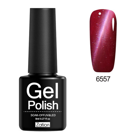 Zation Cat Eye Nail Gel Polish Shining Colorful Glue Nail Art Semi Permanent Magnetic Enamel Gel Nail Lacquer Varnish