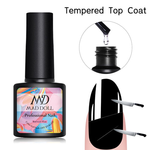 Mad Doll 8ML Nail Glitter UV Gel Polish Holographic Glitter UV Gel Sequins Soak Off UV Gel Varnish Colorful Nail Gel Polish DIY