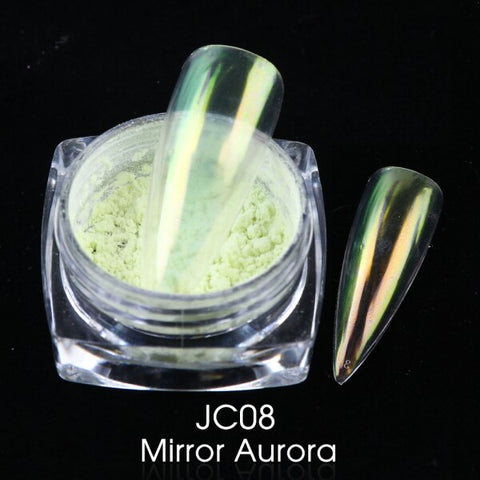 0.2g Chrome Nail Glitter Powder Magic Mirror Aurora Effect Dip Pigments Manicure Polishing Pearl Dust Nail Decor LAJC01-12-3