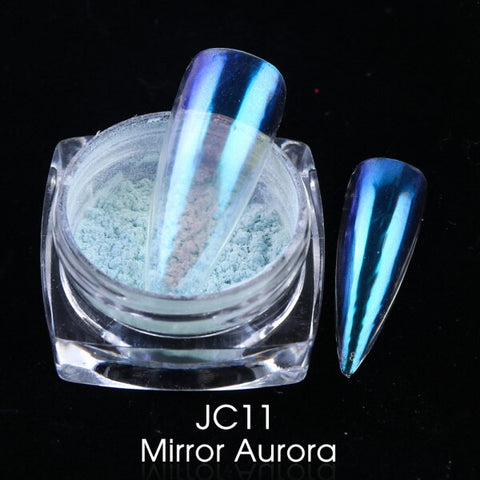 0.2g Chrome Nail Glitter Powder Magic Mirror Aurora Effect Dip Pigments Manicure Polishing Pearl Dust Nail Decor LAJC01-12-3