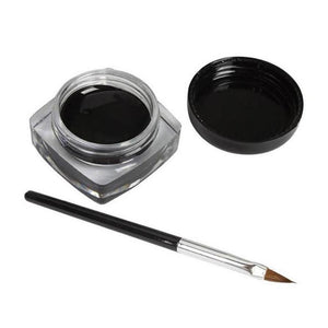 1set Make Up Eyeshadow Mini Eyeliner Gel Cream with Brush Makeup Cosmetic Black Life Waterproof Maquillaje