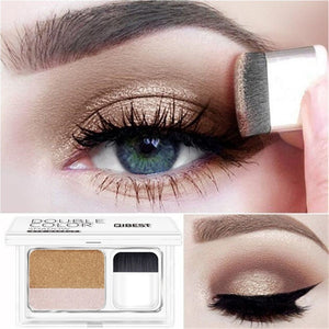 Lazy Double Color Eye Shadow Diamond Shimmer Eyeshadow Makeup Waterproof Mineral Powder Double-layer Glitter Eye Shadow Make Up