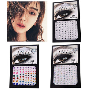 6 Colors 3D Sexy Crystal Jewel Temporary DIY Diamond Eyes Festival Party Makeup Tools Eyes Glitter Makeup Adornment Sticker