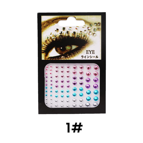 3D Face Diamond Temporary Sexy Crystal Beads DIY Diamond Festival Party Makeup Tools Eyes Glittering Makeup Decorative Stickers