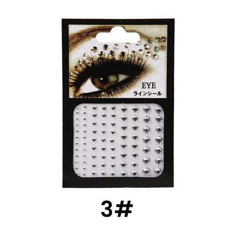 3D Face Diamond Temporary Sexy Crystal Beads DIY Diamond Festival Party Makeup Tools Eyes Glittering Makeup Decorative Stickers