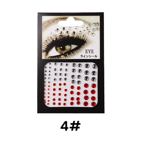 3D Face Diamond Temporary Sexy Crystal Beads DIY Diamond Festival Party Makeup Tools Eyes Glittering Makeup Decorative Stickers