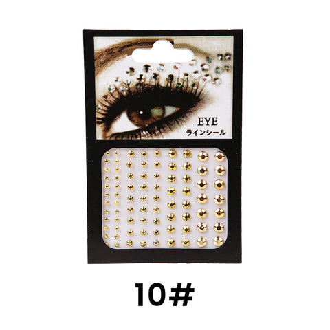 3D Face Diamond Temporary Sexy Crystal Beads DIY Diamond Festival Party Makeup Tools Eyes Glittering Makeup Decorative Stickers