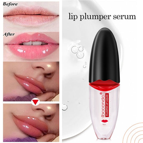 5ml Lip Plumper Gel Lips Care Serum Lip Essential Oil Increase Lip Elasticity Reduce Fine Lines Clear Lip Gloss Cover Top Coat