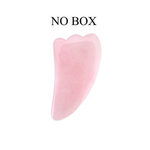 Rose Quartz rodillo de remodelación de cara masajeador herramienta de elevación Natural Jade rodillo masajeador facial piedra piel masaje belleza conjunto caja