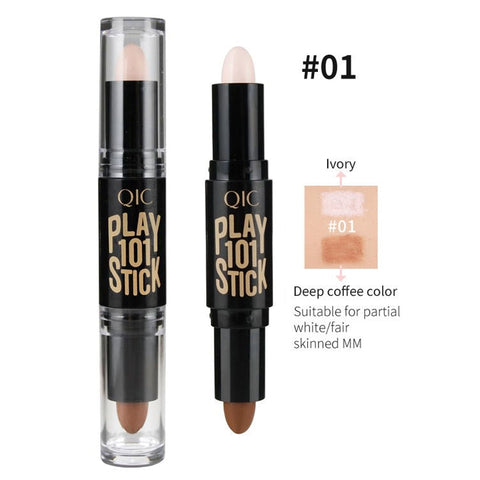 Brand Makeup Face Contour Bronzer Stick Double-end Long Lasting Face Highlighter Stick Makeup