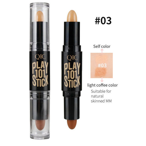 Brand Makeup Face Contour Bronzer Stick Double-end Long Lasting Face Highlighter Stick Makeup