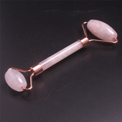 Cosmetology instrument Natural Jade Beauty Container Double Massage Roller Jade Body Face Eye Powder Crystal Roller Tight Skin