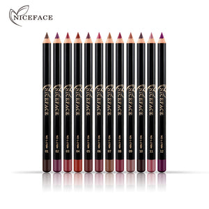 12 Colors Brand Lip Pencils Matte Lipliner Pencil Waterproof Makeup Lips 2018 Matte Lipstick Lip Liner Pen Smooth Nude Cosmetics