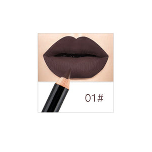 12 Colors Brand Lip Pencils Matte Lipliner Pencil Waterproof Makeup Lips 2018 Matte Lipstick Lip Liner Pen Smooth Nude Cosmetics