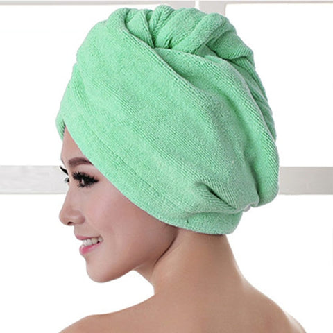 1pcs  Microfibre After Shower Hair Drying Wrap Womens Girls Lady's Towel Quick Dry Hair Hat Cap Turban Head Wrap Bathing Tools