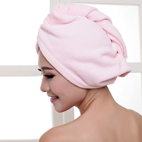 1pcs  Microfibre After Shower Hair Drying Wrap Womens Girls Lady's Towel Quick Dry Hair Hat Cap Turban Head Wrap Bathing Tools