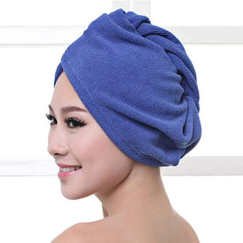 1pcs  Microfibre After Shower Hair Drying Wrap Womens Girls Lady's Towel Quick Dry Hair Hat Cap Turban Head Wrap Bathing Tools