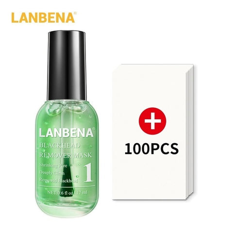 Nuevo eliminador de espinillas LANBENA, máscara Facial negra, tratamiento de reparación de poros, suero antiacné, máscaras de peeling, limpieza, cuidado de la piel