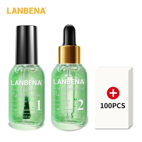 Nuevo eliminador de espinillas LANBENA, máscara Facial negra, tratamiento de reparación de poros, suero antiacné, máscaras de peeling, limpieza, cuidado de la piel