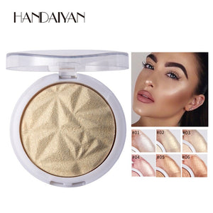 Shimmer Powder Highlighter Palette Glow Kit 6 Colors Base Illuminator Highlight Beauty Face Makeup Contour Golden Bronzer