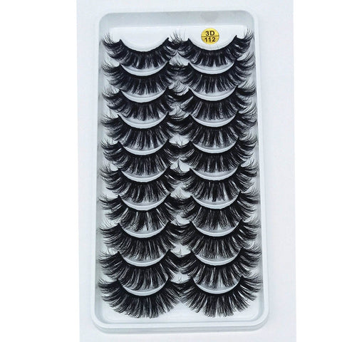 LEKGAVD 8 Pairs 3D Mink False Eyelashes Natural Wispy Fluffy Dramatic Volume Fake Lashes Extension Handmade Cruelty-free Eyelash