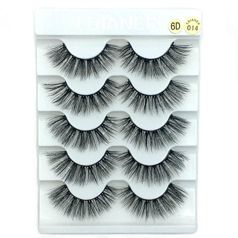 LEKGAVD 8 Pairs 3D Mink False Eyelashes Natural Wispy Fluffy Dramatic Volume Fake Lashes Extension Handmade Cruelty-free Eyelash