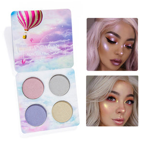 Brand Makeup Bright Light Eye Shadow Palette 4 Color The Nude Balm Minerals Powder Pigments Cosmetics Glitter Eyeshadow Make Up