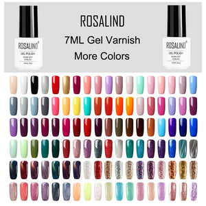 ROSALIND Gel Nail Polish Hybrid Varnishes All For Manicure Nails Art Semi Permanent UV Led Gel Polish Nail Design Base Top Coat