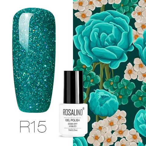 ROSALIND Gel Nail Polish Hybrid Varnishes All For Manicure Nails Art Semi Permanent UV Led Gel Polish Nail Design Base Top Coat