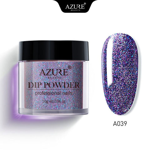 Azure Beauty 59 Colors Shiny Dipping Powder No Need Led Lamp Dry Gradient Color Dip System Powder Nail Art Pigment Holo Powder