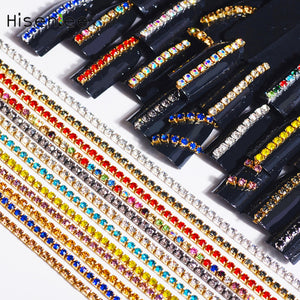 SS6 60CM/pack Glass Single Claw Nail Chains 3d Nail Art Charm Jewelry Making Findings DIY Nail Art Decoration Rhinestone Design