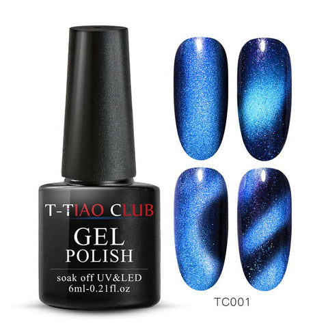 Cat Eye Nail Gel Polish Magnet 7D Chameleon Magnetic Cat Eye Nails Long Lasting Shining Laser Nail Art Soak Off UV Gel Varnish