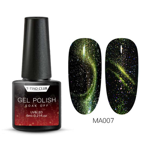 Cat Eye Nail Gel Polish Magnet 7D Chameleon Magnetic Cat Eye Nails Long Lasting Shining Laser Nail Art Soak Off UV Gel Varnish