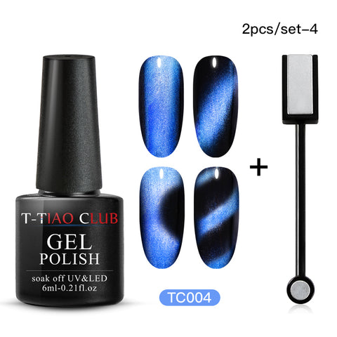 Cat Eye Nail Gel Polish Magnet 7D Chameleon Magnetic Cat Eye Nails Long Lasting Shining Laser Nail Art Soak Off UV Gel Varnish