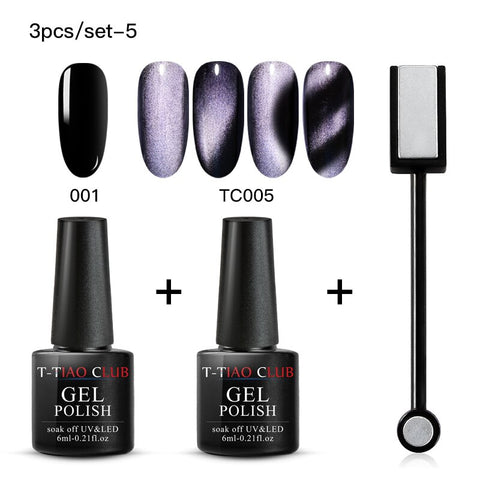 Cat Eye Nail Gel Polish Magnet 7D Chameleon Magnetic Cat Eye Nails Long Lasting Shining Laser Nail Art Soak Off UV Gel Varnish