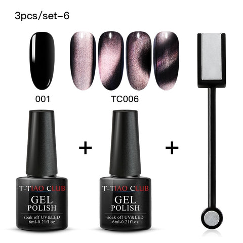 Cat Eye Nail Gel Polish Magnet 7D Chameleon Magnetic Cat Eye Nails Long Lasting Shining Laser Nail Art Soak Off UV Gel Varnish