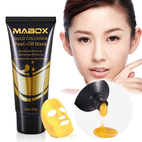 24K Ouro Peel-Off Máscara Facial Removedor de Cravo de Bambu do carvão vegetal de Colágeno Clareamento Da Pele Endurecimento Hidratante Máscara Facial do Cuidado Da Pele