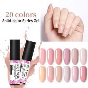 PICT YOU 5ml Solid-color Gel Polish Pure One-shot Color Nail Art Gel Fashion Soak Off UV Gel Varnish