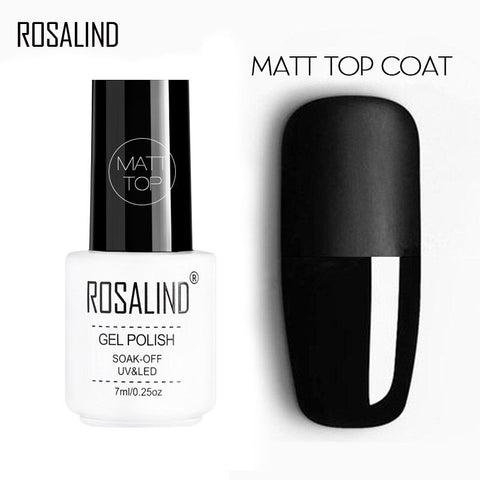 ROSALIND Crack Gel Nail Polish Extension Color Base of Nail Varnish Hybrid Manicure Set for UV Led Semi permanent Base Top Coat