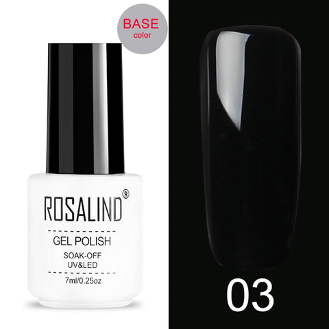 ROSALIND Crack Gel Nail Polish Extension Color Base of Nail Varnish Hybrid Manicure Set for UV Led Semi permanent Base Top Coat