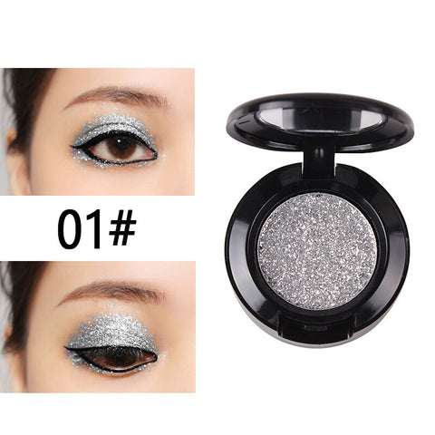 28 Color Pressed Glitter Eyeshadow Shine Pigment Makeup Pallete Shimmer Metal Single Eyeshadow Illuminator Eye Make Up Cosmetics