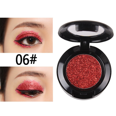 28 Color Pressed Glitter Eyeshadow Shine Pigment Makeup Pallete Shimmer Metal Single Eyeshadow Illuminator Eye Make Up Cosmetics