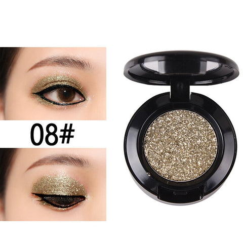 28 Color Pressed Glitter Eyeshadow Shine Pigment Makeup Pallete Shimmer Metal Single Eyeshadow Illuminator Eye Make Up Cosmetics