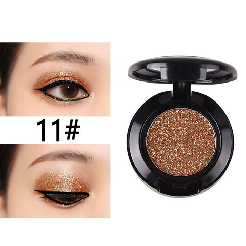 28 Color Pressed Glitter Eyeshadow Shine Pigment Makeup Pallete Shimmer Metal Single Eyeshadow Illuminator Eye Make Up Cosmetics