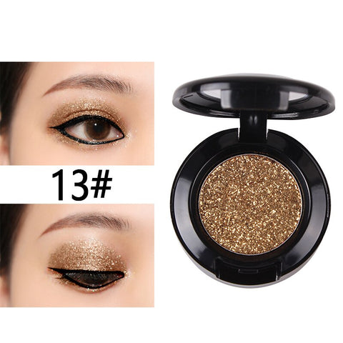 28 Color Pressed Glitter Eyeshadow Shine Pigment Makeup Pallete Shimmer Metal Single Eyeshadow Illuminator Eye Make Up Cosmetics