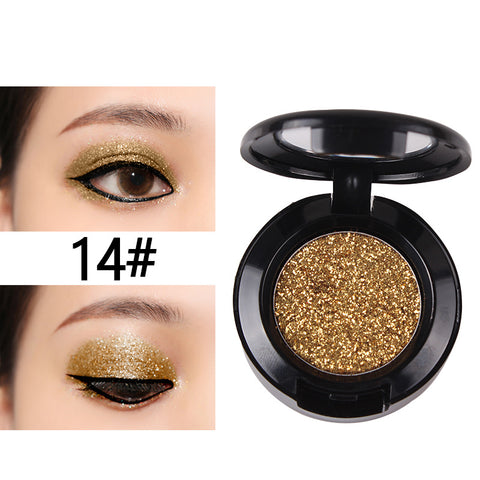 28 Color Pressed Glitter Eyeshadow Shine Pigment Makeup Pallete Shimmer Metal Single Eyeshadow Illuminator Eye Make Up Cosmetics